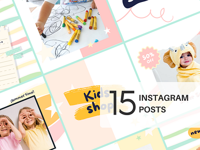 Cute and fun instagram template ai backgrounds branding canva templates content creator design instagram social media templates