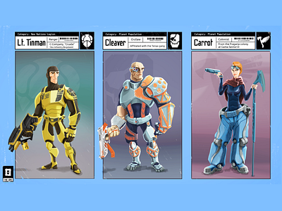The Ore - Lead Characters character design clip studio paint concept art design digital art illustration sci fi
