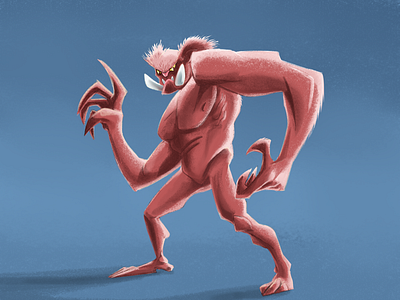 Hairy and Angry character design clip studio paint concept art creature creature design digital art digitalart illustration inkandbees monster