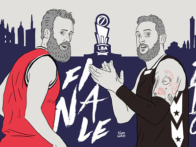 LA FINALE SCUDETTO art artist artwork basketball content creation design digital illustration portrait smsports social media sport sport