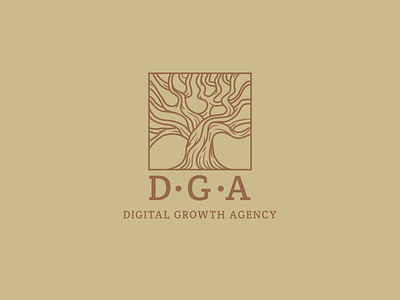 DGA LOGO agency art design digital growth logotype tree