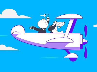 Thirt Pilot animation graphic design illustration motion graphics plane webdesign