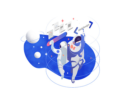 Astronauts space webdesign webillustration