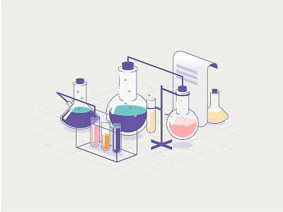 Chemicals illustration webdesign