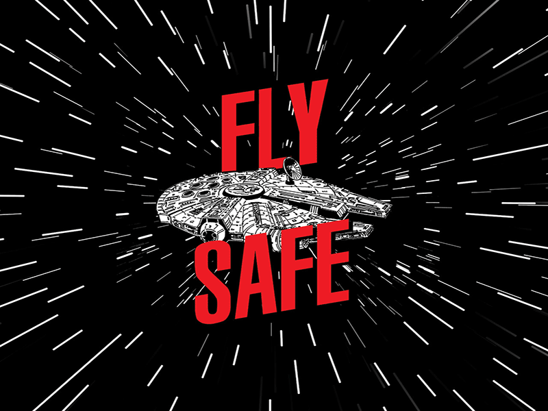 Fly Safe darthvader disney falconmillenium flysafe force house lucasfilm starwars tiefighter
