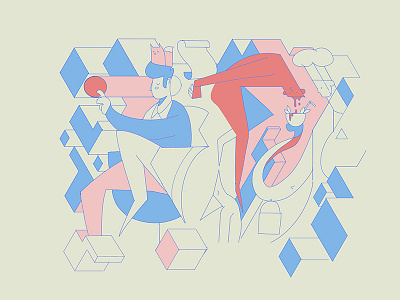 Lelumpolelum abstract abstract design flat illustration procreate