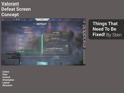 Valorant: Defeat Screen Concept / Redraw