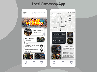 Games workshop Phone App Concept app branding design doodles illustration lowfi vector