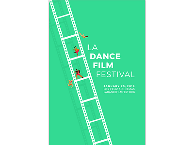 LA Dance Film Festival Poster dance film green poster