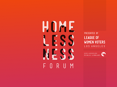 Homelessness Forum Announcement gradient orange pink