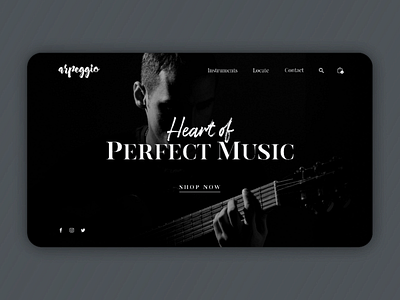 Arpeggio Music Store Landing Page dailyui day3 webui ux design