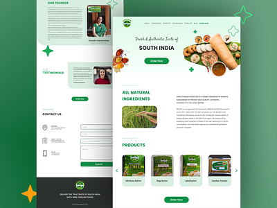 Food Website Landing Page