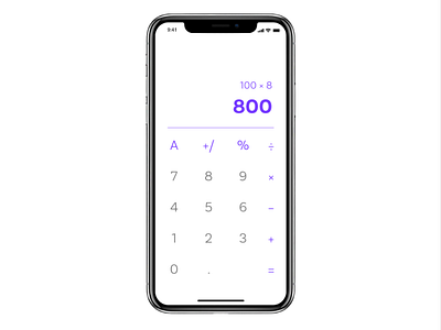 DailyUI 004 Calculator Challenge