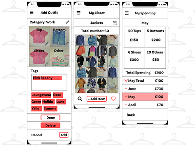 GA organise your closet project general assembly organise your closet ux uxui