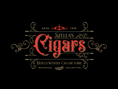 Cigar brand branding logo typography vintage