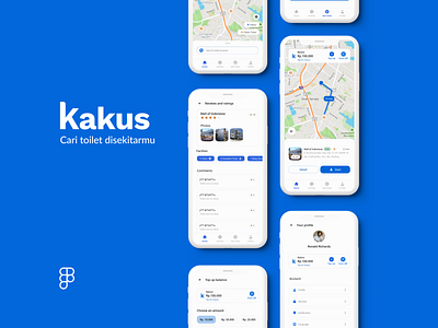 Kakus | Find nearby toilets app app design design ui ux