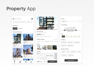 Property App app design design redesign ui ux