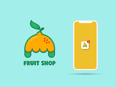 Fruit Shop fruit illustration logo mart orange shop