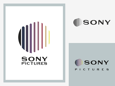 Sony Pictures branding cinema design flat illustrator logo minimal sony vector