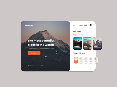 Web Travel ui uiux web