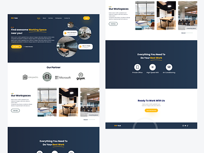 RW-Sub Working Space Landing Page co working landing page ui web web design working working space