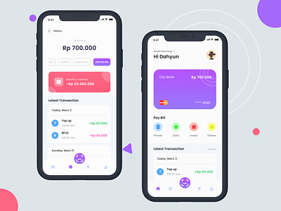 Mony - Money App (Track your transaction) app design mobile design money transaction ui uiux