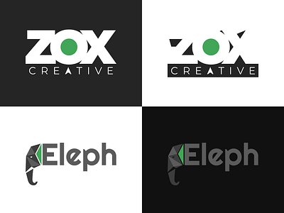 Logo Design Samples (Zox Creative / Eleph) branding design illustration illustrator logo ui ux vector web website