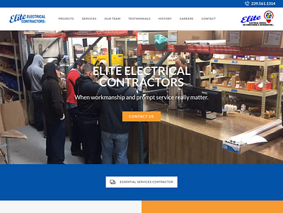 Elite Electrical Contractors custom website design design responsive design responsive website responsive website design ui ux website wordpress design wordpress development