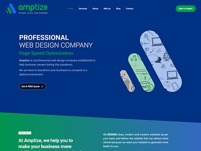 Amptize branding custom website design design responsive design responsive website responsive website design ux website wordpress design wordpress development