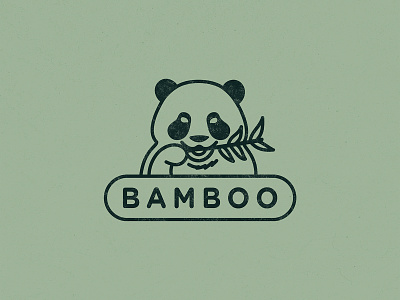 Bamboo bamboo branding challenge designchallenge flat icon illustration logo panda