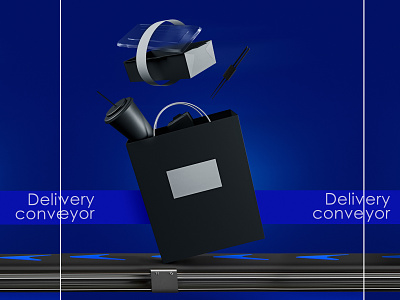 Delivery conveyor 3dmodelling 3dsmax advertasing art artwork concept delivery design graphicdesign illustration retouch