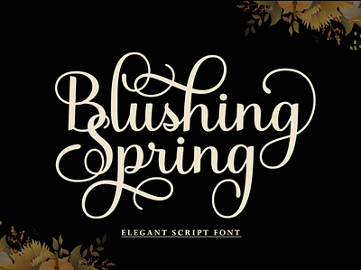 Blushing Spring calligraphy card lettering lovely media script spring web