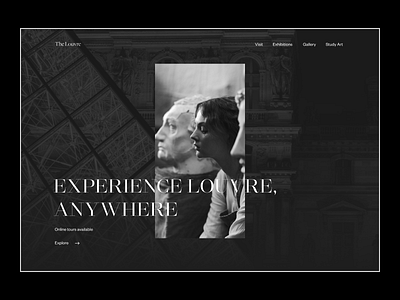 Louvre Website Redesign Concept art design designer desktop france louvre promo sculpture ui ui design uiux ux uxui web design webdesign website website design