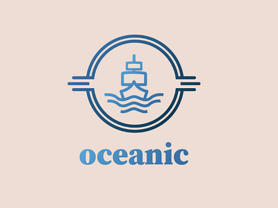 Oceanic brand design brand identity branding gradient graphic design identity design illustrator logo logo design logo mark oceanic ship water