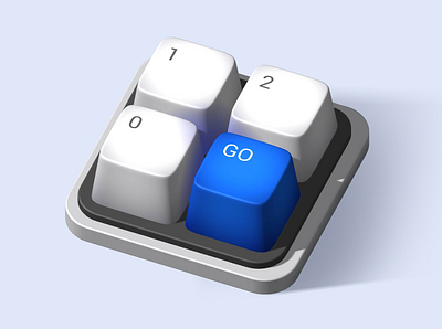 3D Keyboard #1 3d animation blue design graphic design keyboard keys motion graphics spline
