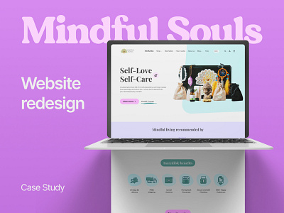 Mindful box website redesign graphic design landing page mindful purple redesign ui ui design uiux design ux web design website