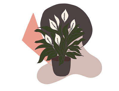 The last one design illustration interior plant simple summer