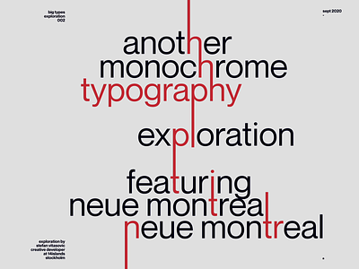 Big Types Exploration - 002 exploration layout minimal monochrome pangrampangram poster swiss design swiss style typography ui