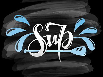 Logo for school sup surfing logo lettering