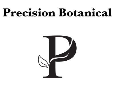 Precision Botanical Logo branding cbd packaging identity design logo mark packaging typography