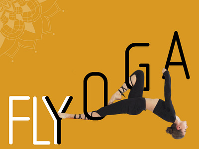 Fly Yoga branding design illustration logo vector web website