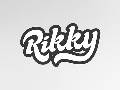 Rikky - Lettering logo sketch for casual sportswear store. branding calligraphy clothing fashion fere font handlettering logo design logotype mark monogram script sign type typogaphy