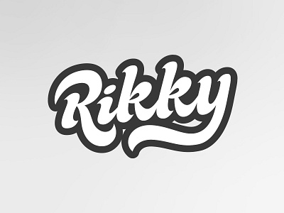 Rikky - Lettering logo sketch for casual sportswear store.