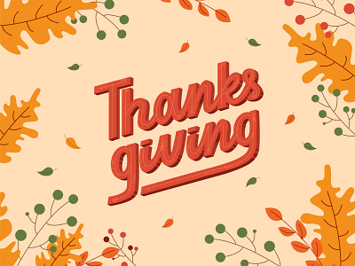 Thanksgiving lettering card