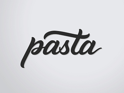 Pasta - lettering logo for italian food cafe. branding calligraphy food handlettering identity lettering logo design logotype mark modern sign simple type typogaphy