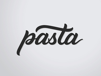 Pasta - lettering logo for italian food cafe.