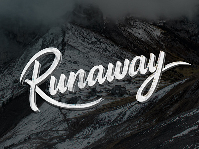 Runaway lettering logo