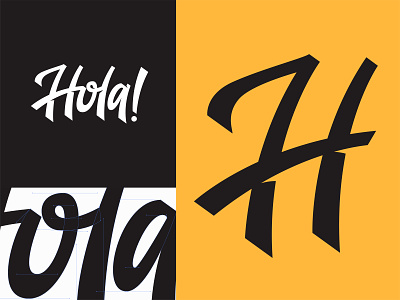 Hola branding clothes custom logo fashion handlettering identity lettering logo design logotype mark monogram print type typogaphy