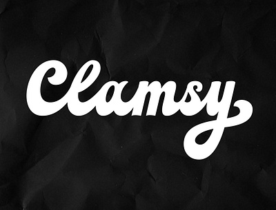 Clamsy lettering print calligraphy clothes handlettering identity lettering logo design logotype mark monogram print sketch type typogaphy wear