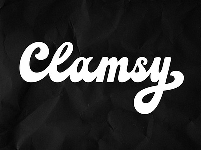 Clamsy lettering print